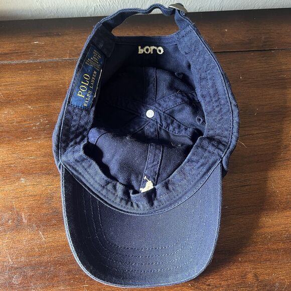 Polo Ralph Lauren Hat Cap Youth Kids 2t-4t Navy White Pony Strap Back - Picture 4 of 6